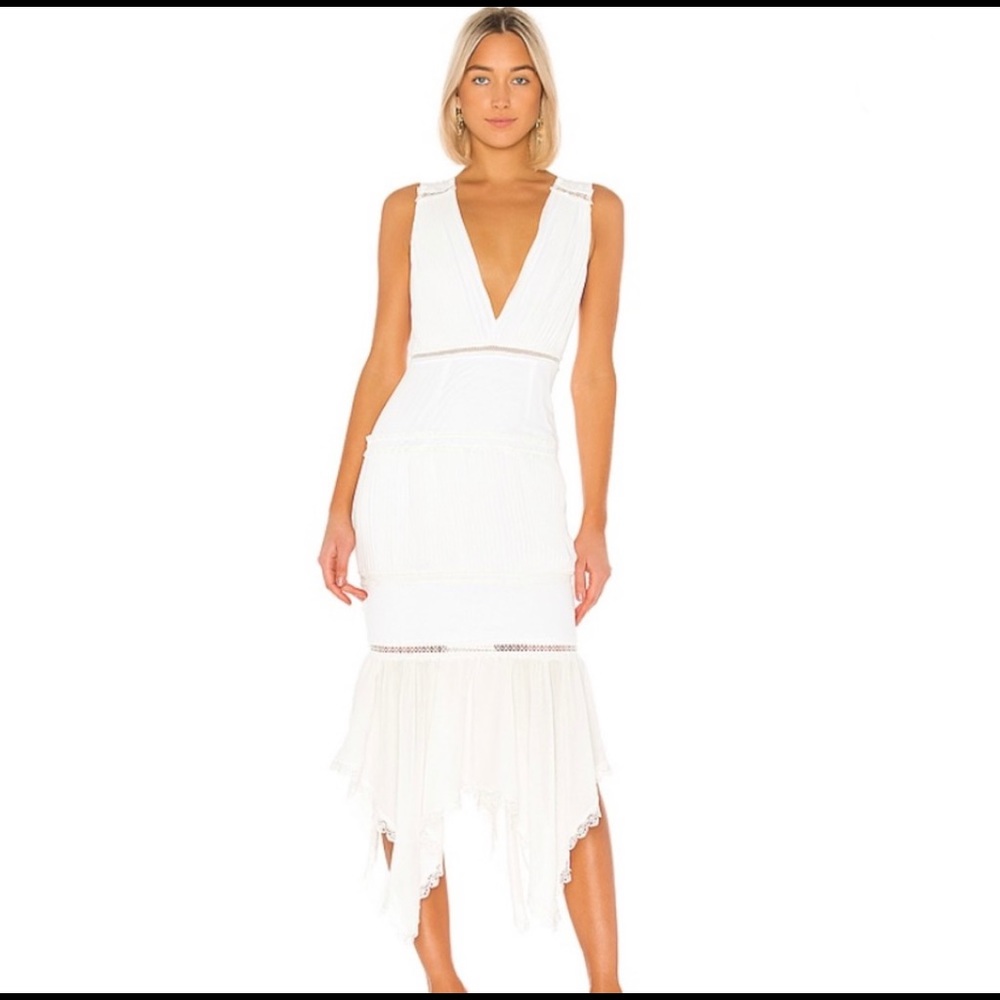 X by NBD Tarron Midi White Dress